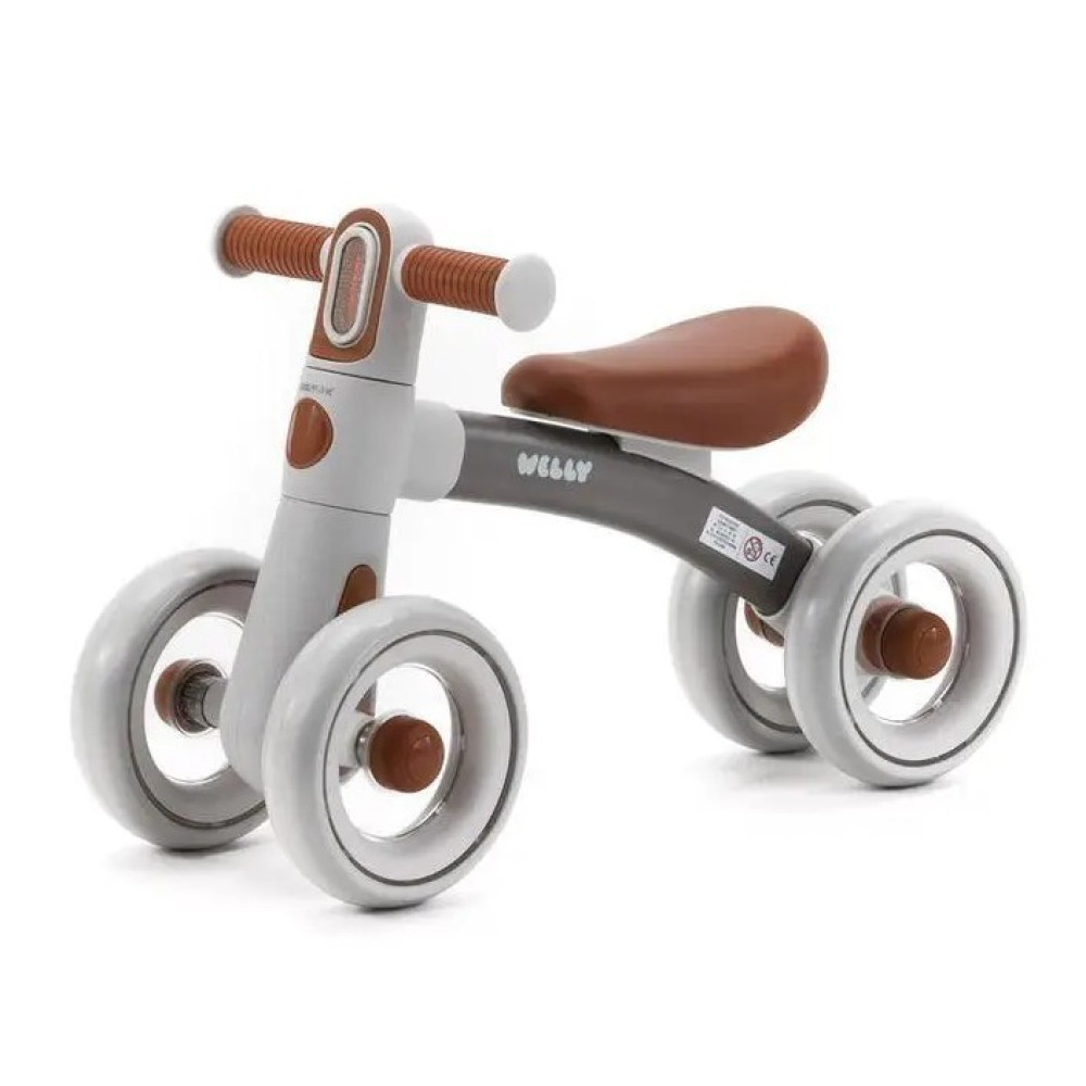 Adamex Welly - біговел з ліхтариком, блокування повороту керма • Caramel Grey