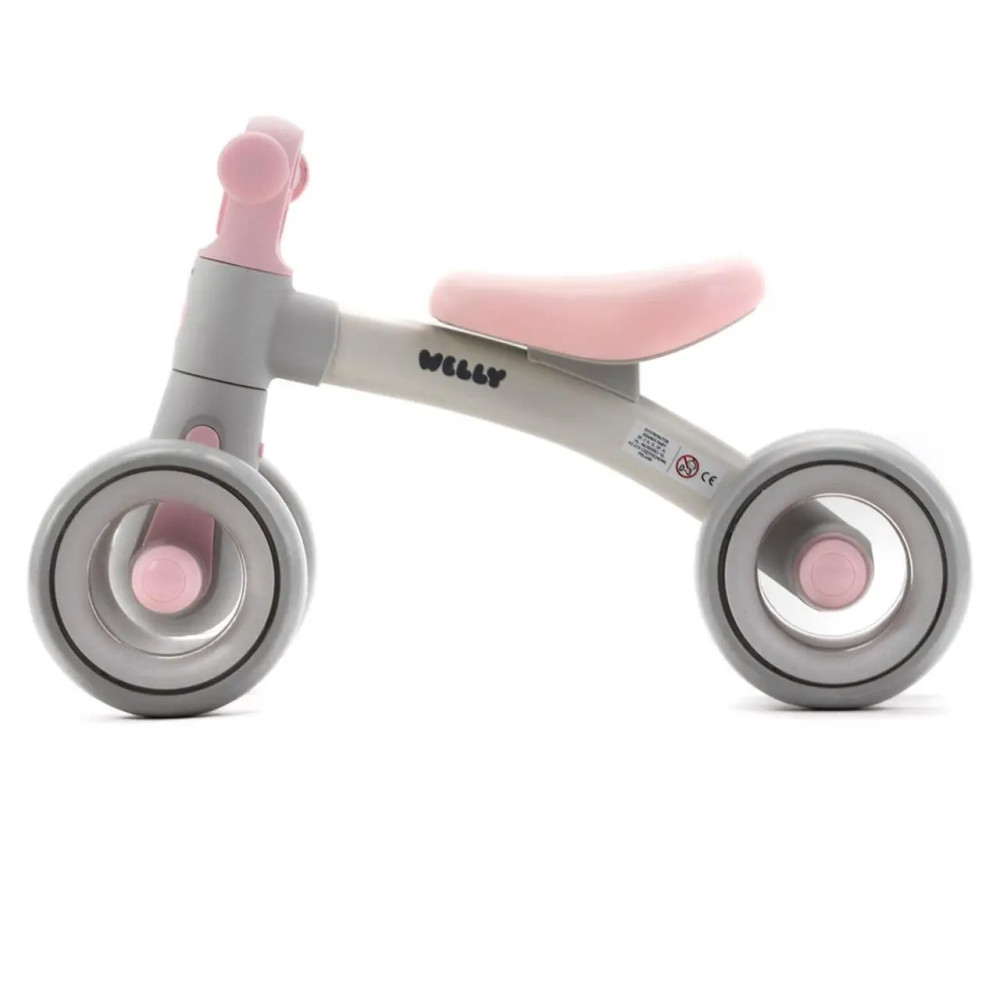Adamex Welly - біговел з ліхтариком, блокування повороту керма • Grey Pink