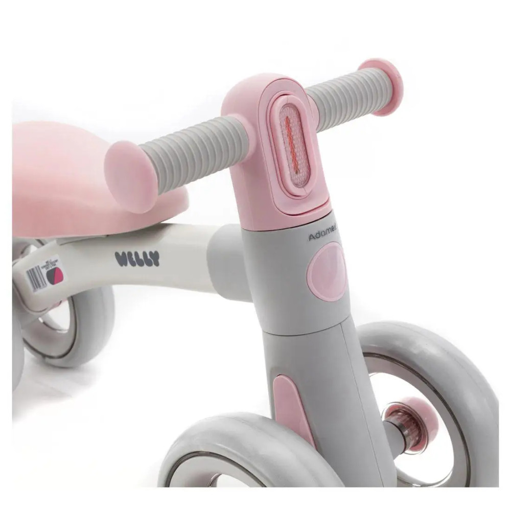 Adamex Welly - біговел з ліхтариком, блокування повороту керма • Grey Pink