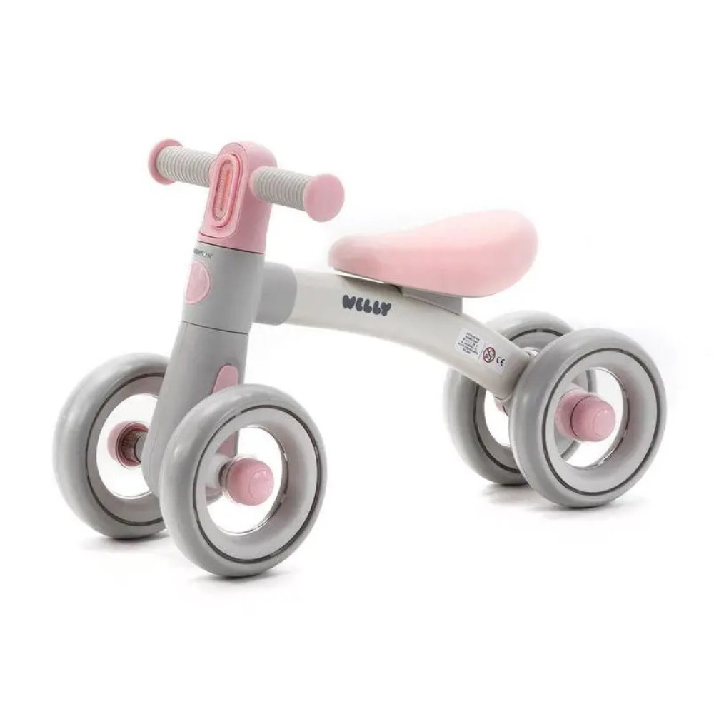 Adamex Welly - біговел з ліхтариком, блокування повороту керма • Grey Pink