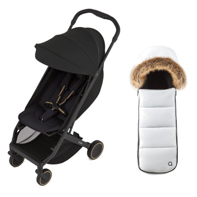 Anex Air-X² - прогулочная коляска Air-X2, коляска для путешествий, мягкая амортизация, ручная кладь в самолет • Nero (Ax2-01) - BLACK FRIDAY - зимний конверт в подарок!