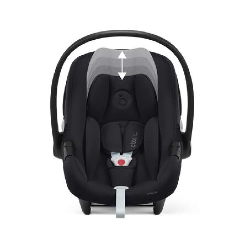 Cybex Aton B2 i-Size - легке автокрісло для немовля (від народження до 12 місяців /  45 - 87 см) • Volcano Black
