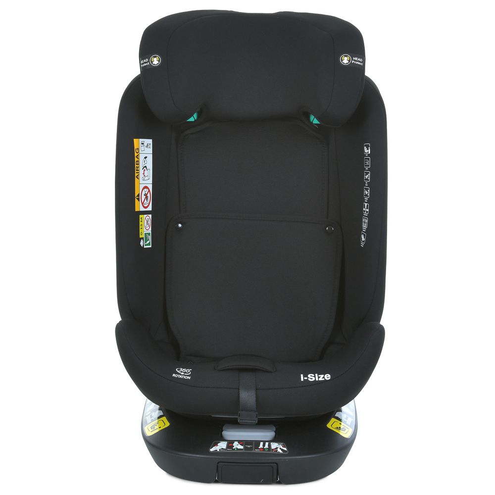 El Camino i-Hold Plus ME 1189 - автокрісло для дітей (від народження до 12 років / 40 - 150 см), поворотне (360°), м'яка оббивка з дихаючих матеріалів, кріплення ISOFIX з упором у підлогу • Black