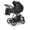 Verdi Aston - многофункциональная коляска 3 в 1, большие гелевые колеса, компактное сложение, гипоаллергенная ткань, автокресло для новорожденного (0 - 12 месяцев) • Black