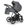 Verdi Aston - многофункциональная коляска 3 в 1, большие гелевые колеса, компактное сложение, гипоаллергенная ткань, автокресло для новорожденного (0 - 12 месяцев) • Grey