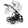 Verdi Aston - многофункциональная коляска 3 в 1, большие гелевые колеса, компактное сложение, гипоаллергенная ткань, автокресло для новорожденного (0 - 12 месяцев) • White