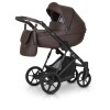Verdi Aston - многофункциональная коляска 3 в 1, большие гелевые колеса, компактное сложение, гипоаллергенная ткань, автокресло для новорожденного (0 - 12 месяцев) • Chocolate