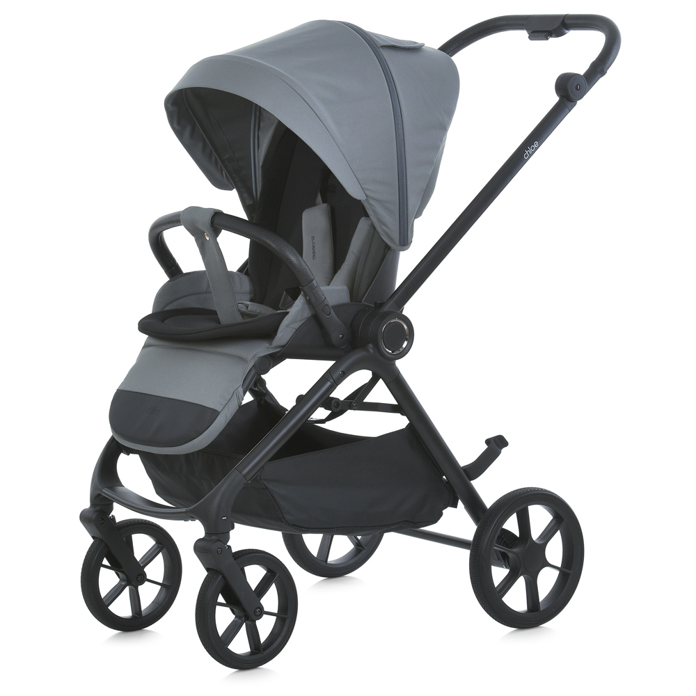 El Camino Chloe ME 1191 - прогулянкова дитяча коляска, регульована батьківська ручка • Frost Gray