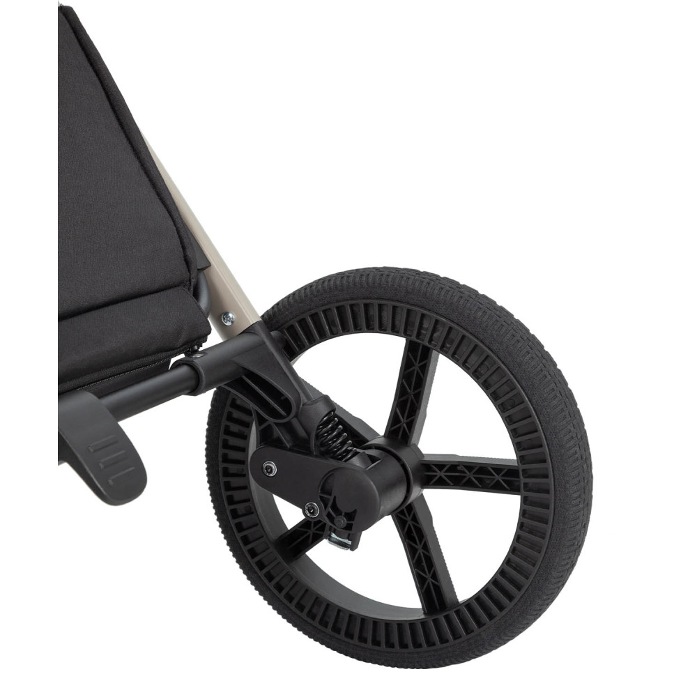 Carrello Ultra CRL-6527 - легкая детская коляска 2в1, термолюлька, телескопическая ручка, регулируемые по высоте люлька и сиденье • Floral Beige