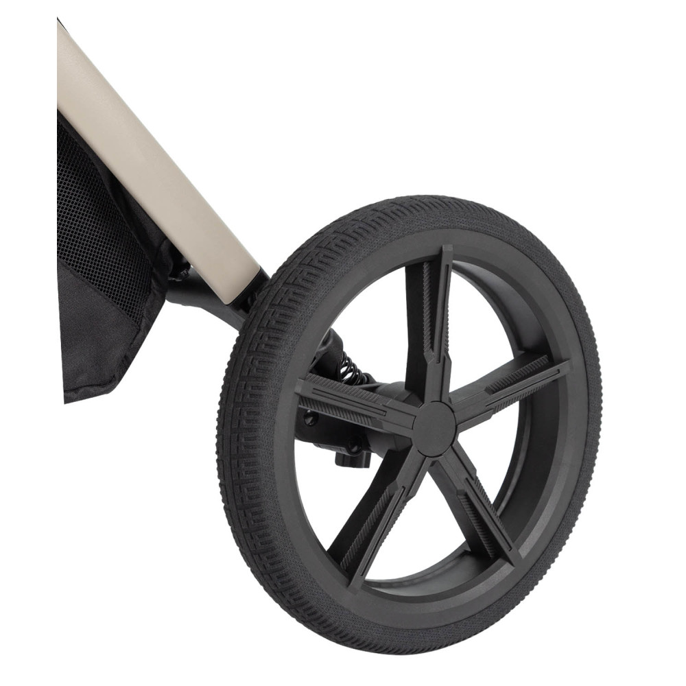 Carrello Ultra CRL-6527 - легкая детская коляска 2в1, термолюлька, телескопическая ручка, регулируемые по высоте люлька и сиденье • Floral Beige