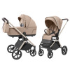Carrello Ultra CRL-6527 - легкая детская коляска 2в1, термолюлька, телескопическая ручка, регулируемые по высоте люлька и сиденье • Floral Beige