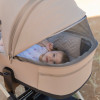 Carrello Ultra CRL-6527 - легкая детская коляска 2в1, термолюлька, телескопическая ручка, регулируемые по высоте люлька и сиденье • Floral Beige