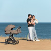 Carrello Ultra CRL-6527 - легкая детская коляска 2в1, термолюлька, телескопическая ручка, регулируемые по высоте люлька и сиденье • Floral Beige