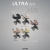 Carrello Ultra CRL-6527 - легкая детская коляска 2в1, термолюлька, телескопическая ручка, регулируемые по высоте люлька и сиденье • Floral Beige