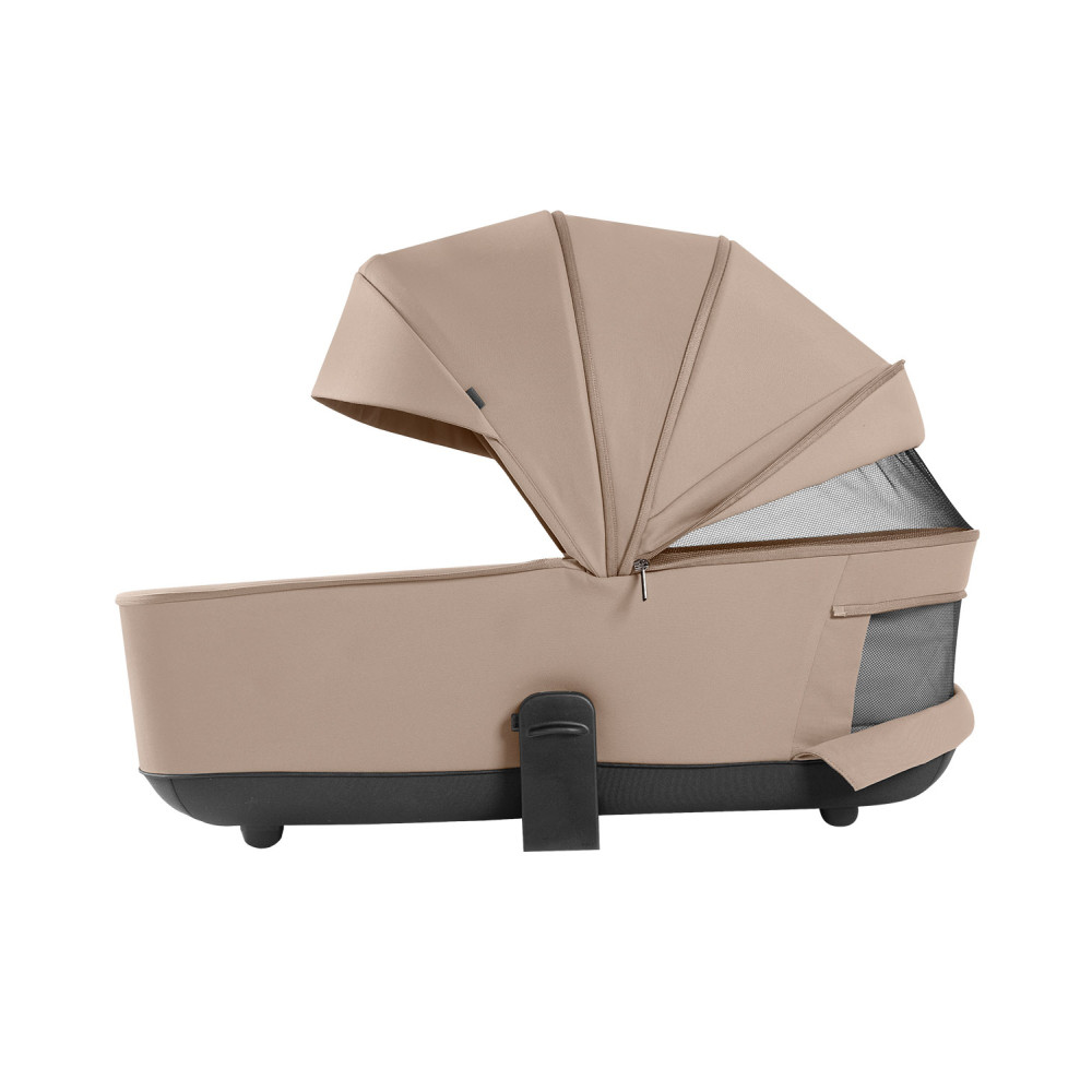 Carrello Ultra CRL-6527 - легкая детская коляска 2в1, термолюлька, телескопическая ручка, регулируемые по высоте люлька и сиденье • Floral Beige
