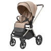 Carrello Ultra CRL-6527 - легкая детская коляска 2в1, термолюлька, телескопическая ручка, регулируемые по высоте люлька и сиденье • Floral Beige