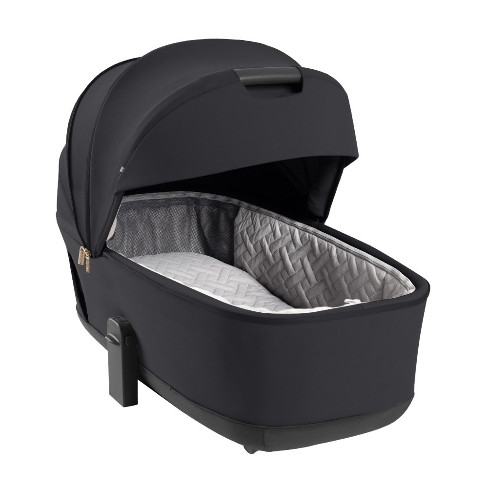 Carrello Ultra CRL-6527 - легкая детская коляска 2в1, термолюлька, телескопическая ручка, регулируемые по высоте люлька и сиденье • Basalt Black