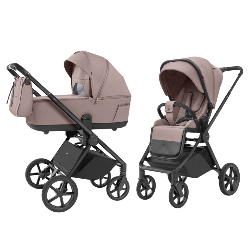 Carrello Ultra CRL-6527 - легка дитяча коляска 2в1, термолюлька, телескопічна ручка, регульовані по висоті люлька і сидіння • Warm Beige