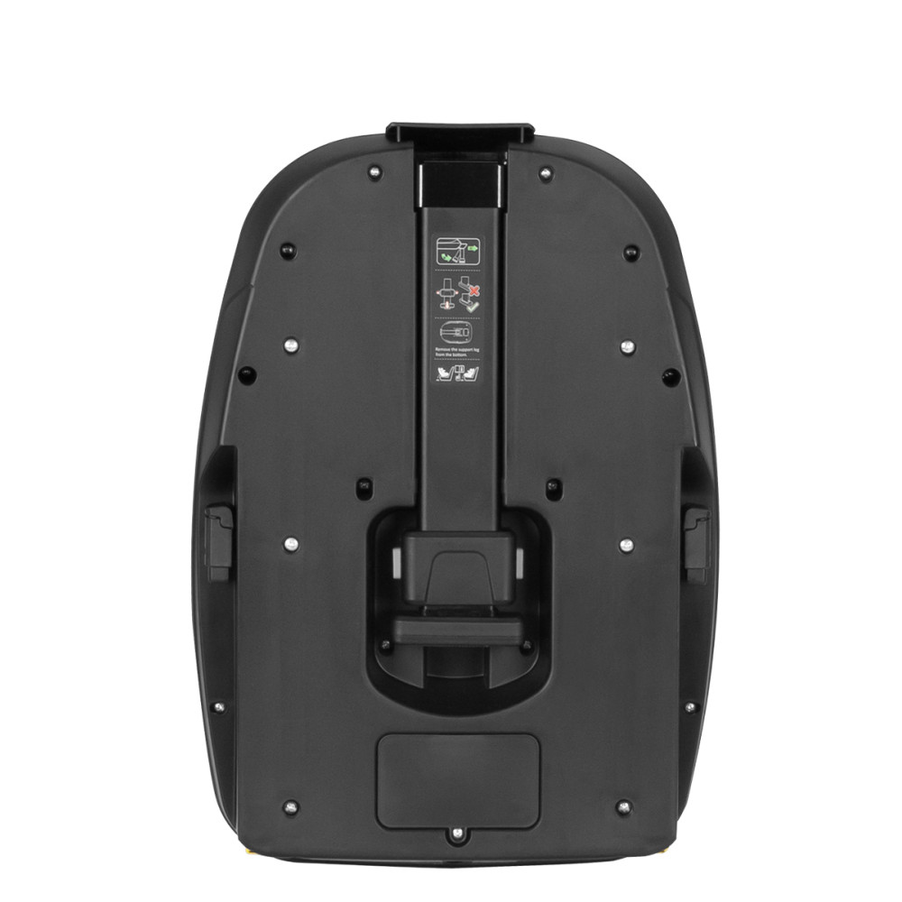 Carrello Vega CRL-14101/2 - детское раскладное автокресло для новорожденного с вращающейся базой, автолюлька (0 - 15 месяцев / 40 - 87 см), крепление ISOFIX с упором в пол • Absolute Black
