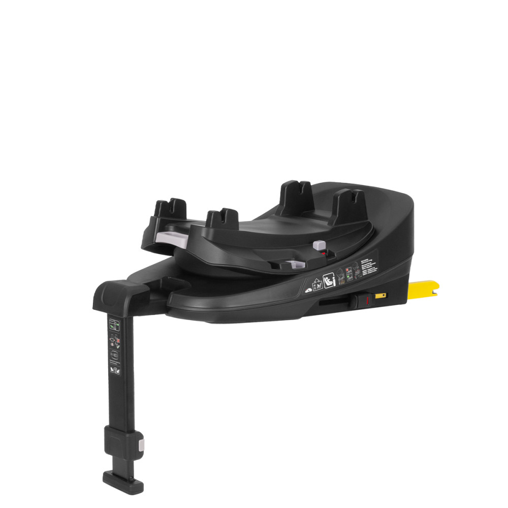 Carrello Vega CRL-14101/2 - детское раскладное автокресло для новорожденного с вращающейся базой, автолюлька (0 - 15 месяцев / 40 - 87 см), крепление ISOFIX с упором в пол • Absolute Black