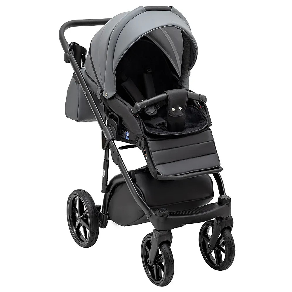 Adamex Nola Eco - детская коляска 2 в 1, многофункциональная коляска для новорожденных • Grey (SA-32)