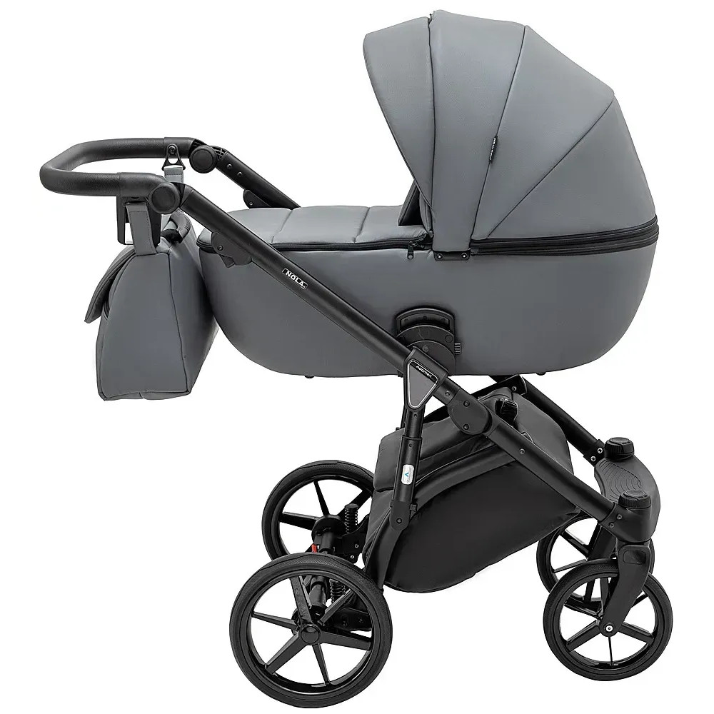 Adamex Nola Eco - детская коляска 2 в 1, многофункциональная коляска для новорожденных • Grey (SA-32)