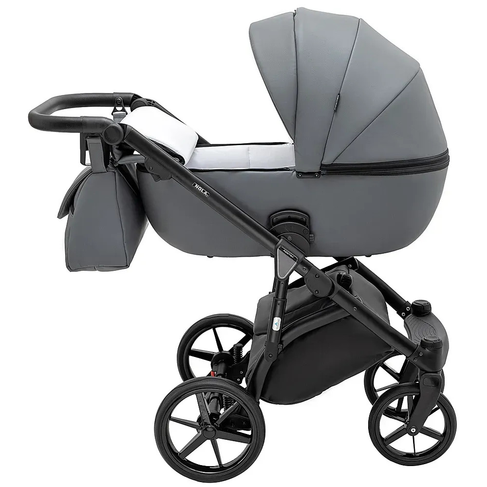 Adamex Nola Eco - детская коляска 2 в 1, многофункциональная коляска для новорожденных • Grey (SA-32)