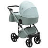 Adamex Nola Natura - дитяча коляска 2 в 1, багатофункціональний візочок для новонароджених, покращена вентиляція • Mint (8)