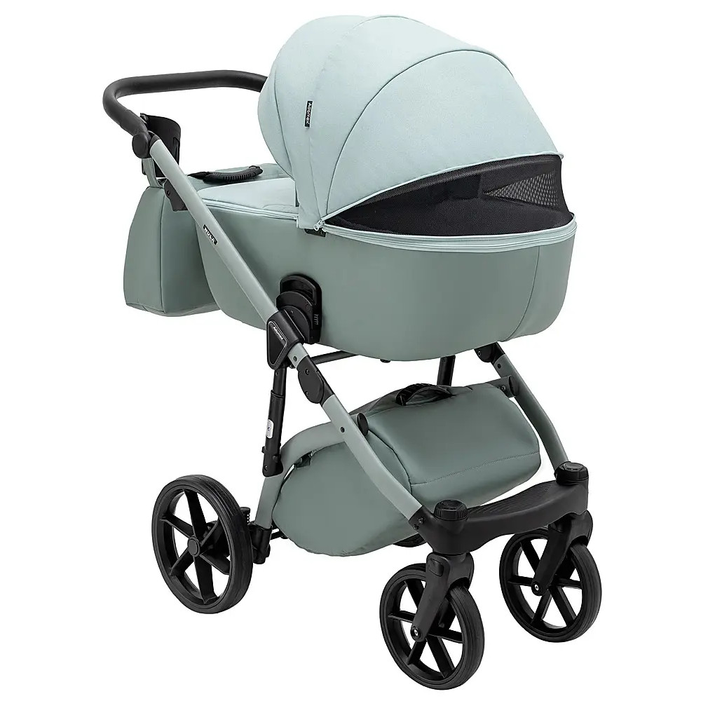Adamex Nola Natura - дитяча коляска 2 в 1, багатофункціональний візочок для новонароджених, покращена вентиляція • Mint (8)