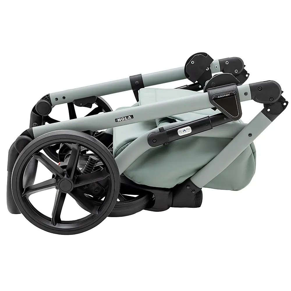 Adamex Nola Natura - дитяча коляска 2 в 1, багатофункціональний візочок для новонароджених, покращена вентиляція • Mint (8)