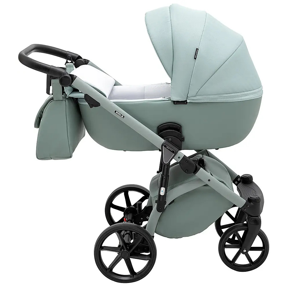 Adamex Nola Natura - дитяча коляска 2 в 1, багатофункціональний візочок для новонароджених, покращена вентиляція • Mint (8)