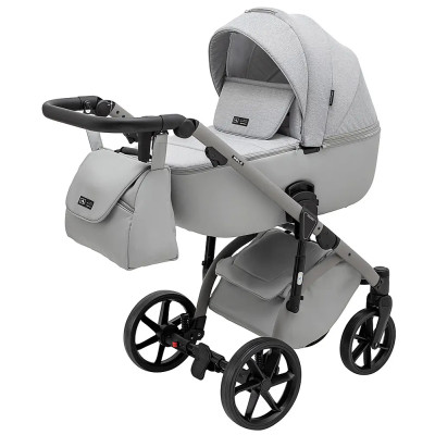 Adamex Nola Natura - детская коляска 2 в 1, многофункциональная коляска для новорожденных, улучшенная вентиляция • Moon (9)