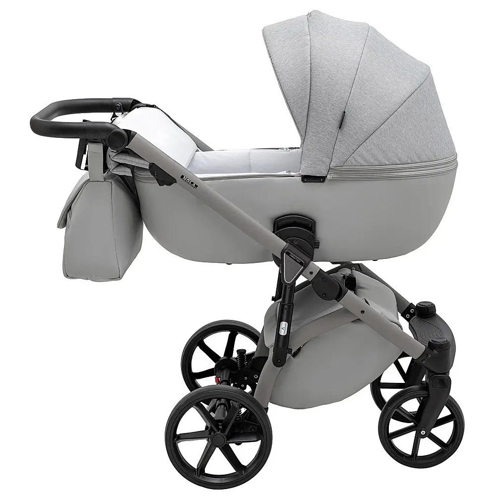 Adamex Nola Natura - дитяча коляска 2 в 1, багатофункціональний візочок для новонароджених, покращена вентиляція • Moon (9) 