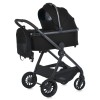 El Camino Riviera ME 1183 - детская коляска 2в1, универсальная, 2 уровня высоты люльки и прогулочного блока, люлька с двойной вентиляцией • Jet Black