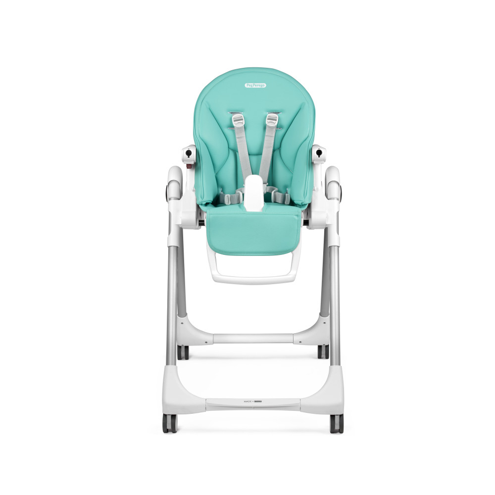 Peg Perego Prima Pappa Follow Me - стільчик для годування, шезлонг для новонароджених (регулювання по висоті, нахил спинки, регулювання підніжки), чохол з екошкіри, 4 колеса, компактне складання • Tahiti Peg Perego Prima Pappa Follow Me - стільчик для годування, шезлонг для новонароджених (регулювання по висоті, нахил спинки, регулювання підніжки), чохол з екошкіри, 4 колеса, компактне складання • Tahiti