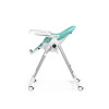 Peg Perego Prima Pappa Follow Me - стільчик для годування, шезлонг для новонароджених (регулювання по висоті, нахил спинки, регулювання підніжки), чохол з екошкіри, 4 колеса, компактне складання • Tahiti