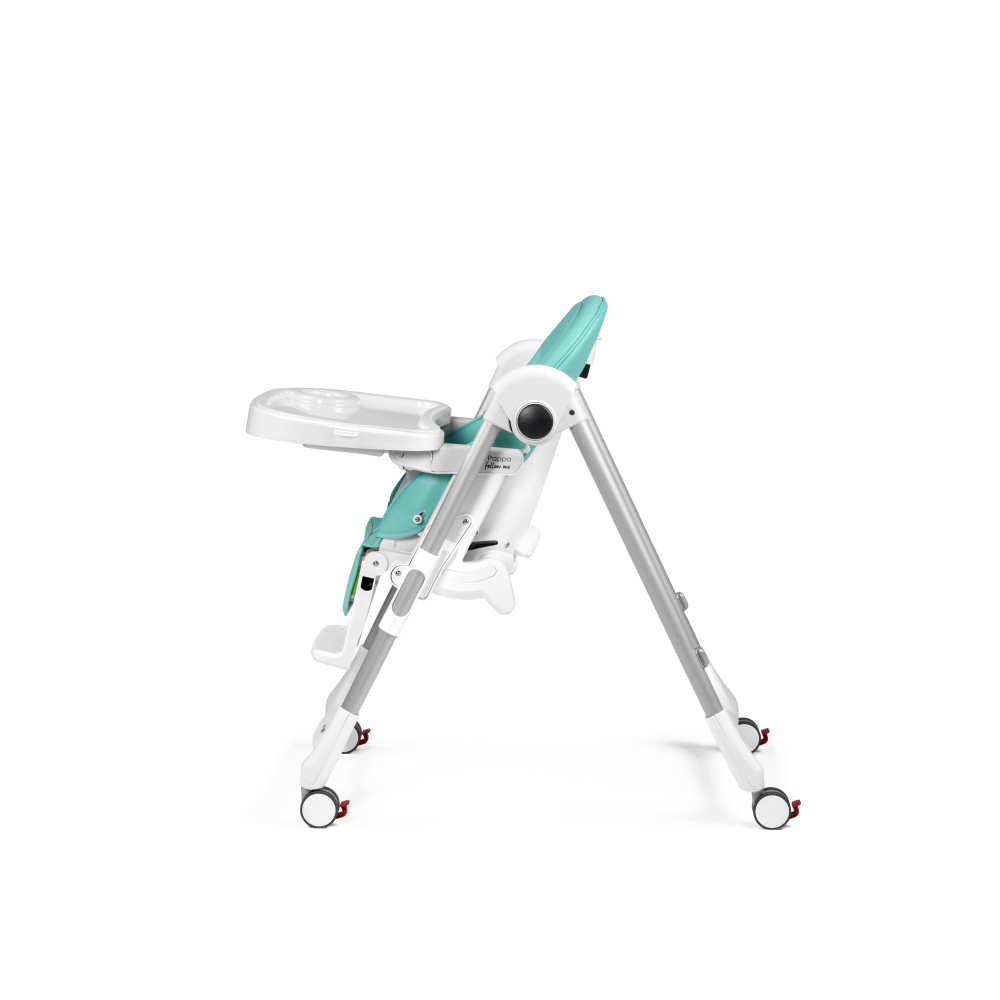 Peg Perego Prima Pappa Follow Me - стільчик для годування, шезлонг для новонароджених (регулювання по висоті, нахил спинки, регулювання підніжки), чохол з екошкіри, 4 колеса, компактне складання • Tahiti Peg Perego Prima Pappa Follow Me - стільчик для годування, шезлонг для новонароджених (регулювання по висоті, нахил спинки, регулювання підніжки), чохол з екошкіри, 4 колеса, компактне складання • Tahiti