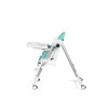 Peg Perego Prima Pappa Follow Me - стільчик для годування, шезлонг для новонароджених (регулювання по висоті, нахил спинки, регулювання підніжки), чохол з екошкіри, 4 колеса, компактне складання • Tahiti