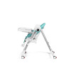 Peg Perego Prima Pappa Follow Me - стільчик для годування, шезлонг для новонароджених (регулювання по висоті, нахил спинки, регулювання підніжки), чохол з екошкіри, 4 колеса, компактне складання • Tahiti