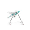 Peg Perego Prima Pappa Follow Me - стільчик для годування, шезлонг для новонароджених (регулювання по висоті, нахил спинки, регулювання підніжки), чохол з екошкіри, 4 колеса, компактне складання • Tahiti