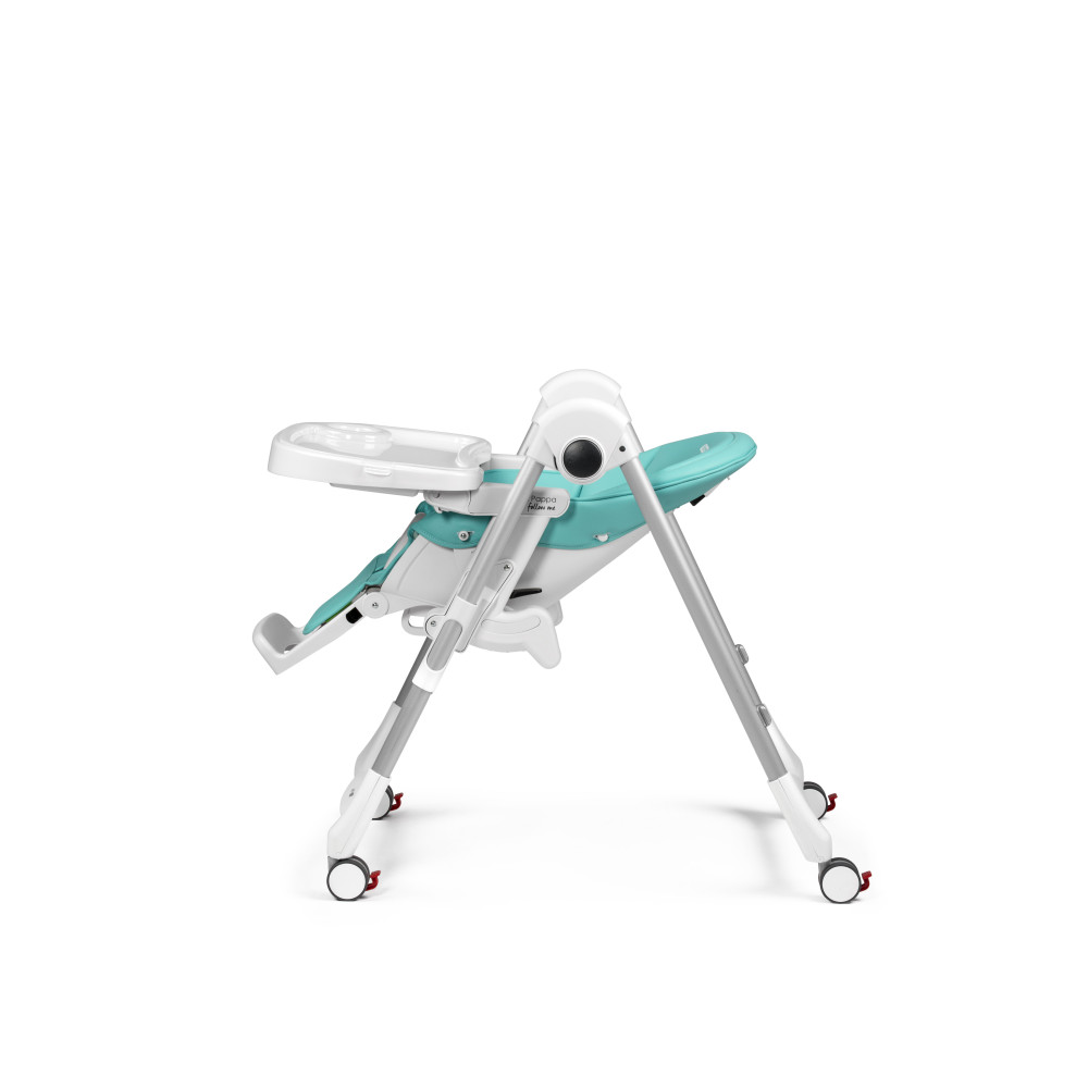 Peg Perego Prima Pappa Follow Me - стільчик для годування, шезлонг для новонароджених (регулювання по висоті, нахил спинки, регулювання підніжки), чохол з екошкіри, 4 колеса, компактне складання • Tahiti Peg Perego Prima Pappa Follow Me - стільчик для годування, шезлонг для новонароджених (регулювання по висоті, нахил спинки, регулювання підніжки), чохол з екошкіри, 4 колеса, компактне складання • Tahiti