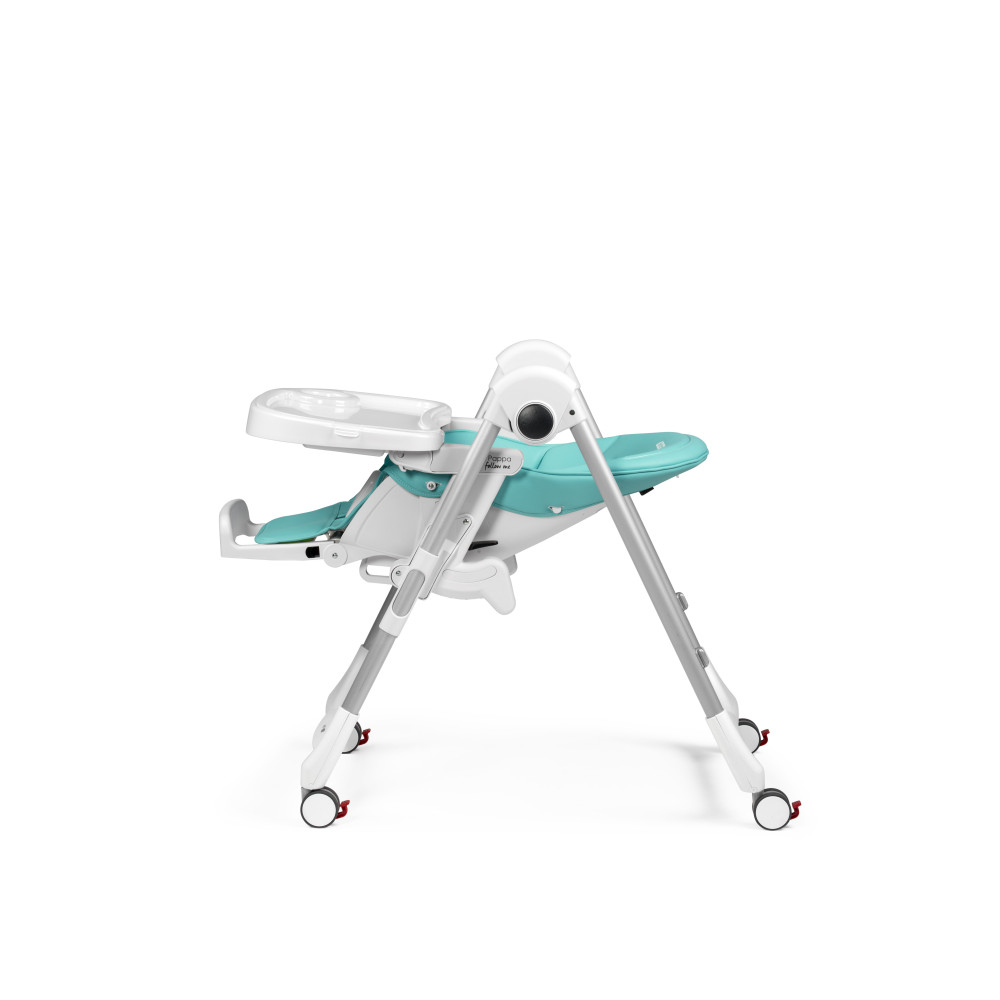 Peg Perego Prima Pappa Follow Me - стільчик для годування, шезлонг для новонароджених (регулювання по висоті, нахил спинки, регулювання підніжки), чохол з екошкіри, 4 колеса, компактне складання • Tahiti Peg Perego Prima Pappa Follow Me - стільчик для годування, шезлонг для новонароджених (регулювання по висоті, нахил спинки, регулювання підніжки), чохол з екошкіри, 4 колеса, компактне складання • Tahiti