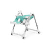Peg Perego Prima Pappa Follow Me - стільчик для годування, шезлонг для новонароджених (регулювання по висоті, нахил спинки, регулювання підніжки), чохол з екошкіри, 4 колеса, компактне складання • Tahiti