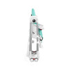 Peg Perego Prima Pappa Follow Me - стільчик для годування, шезлонг для новонароджених (регулювання по висоті, нахил спинки, регулювання підніжки), чохол з екошкіри, 4 колеса, компактне складання • Tahiti