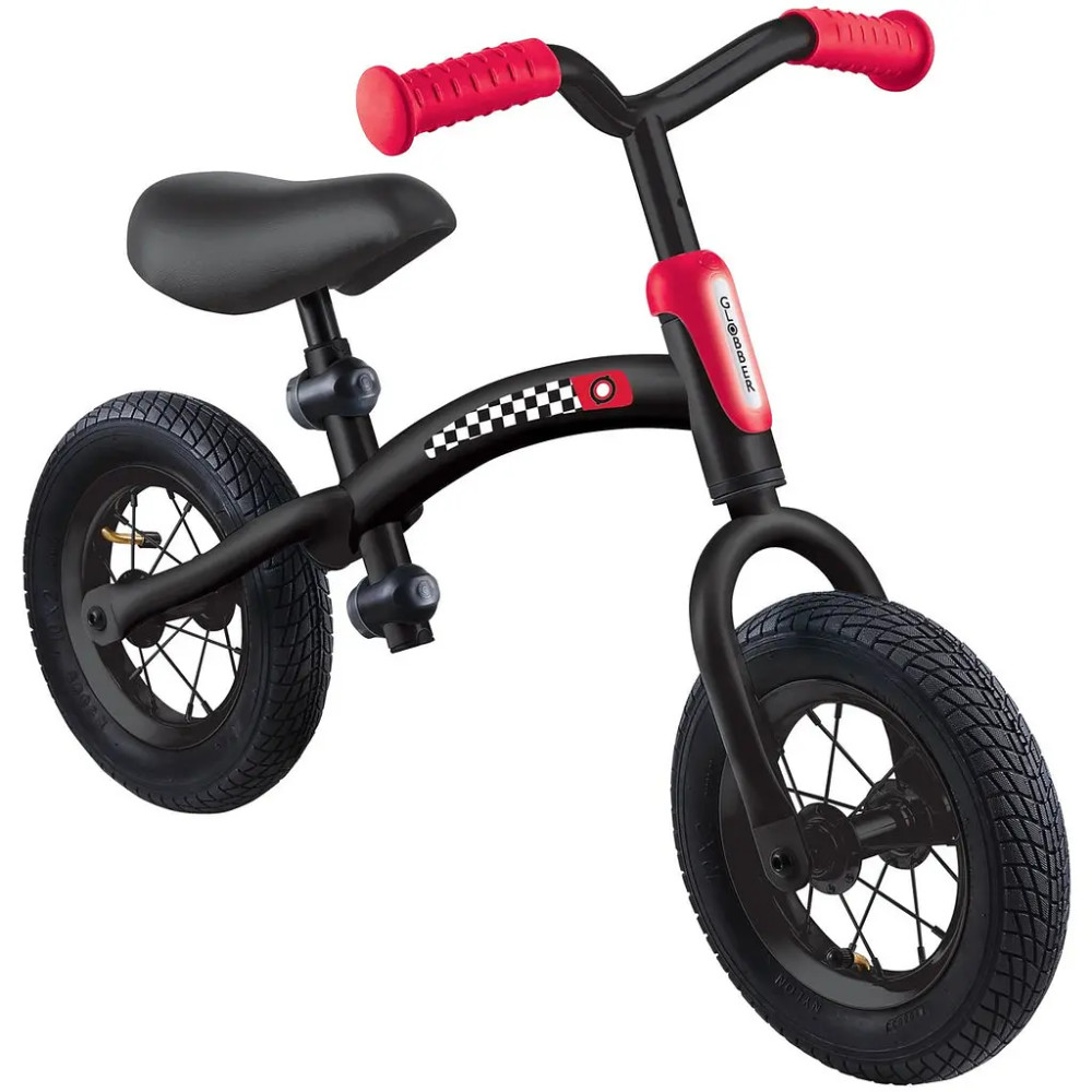 Globber GO Bike Air - біговел-самокат, балансер для дітей віком від 3 років, до 25 кг • Black Red