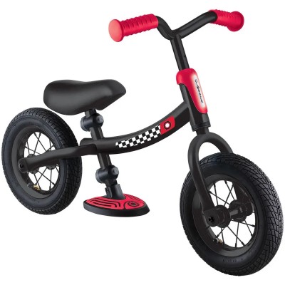 Globber GO Bike Air - беговел-самокат, балансер для детей от 3 лет, до 25 кг • Black Red