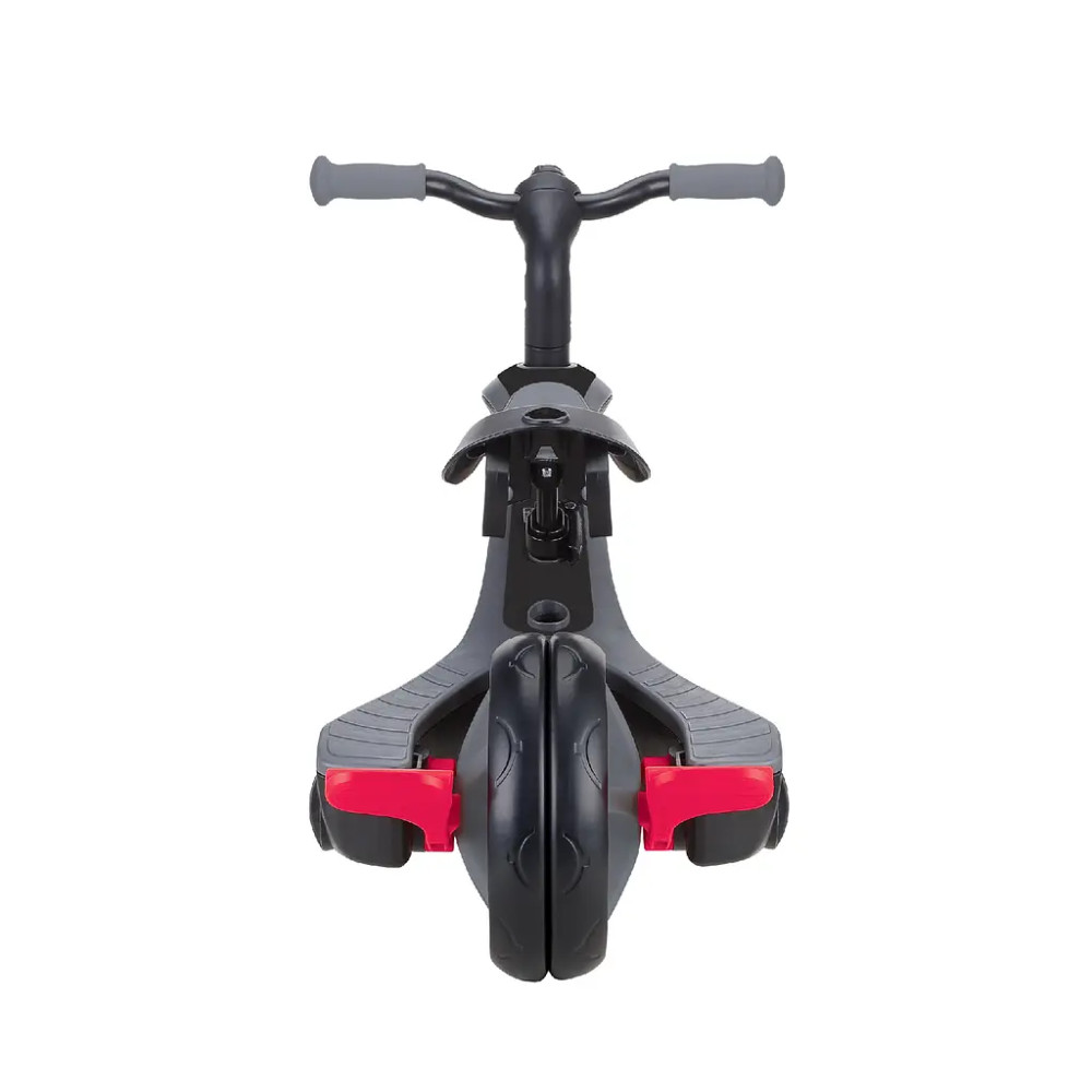Globber Explorer Trike 4в1 Deluxe Play - дитячий велосипед-трансформер з батькіською ручкою, біговел, з сумкою для речей та тримачем для пляшечки • Grey