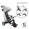 Globber Explorer Trike 4в1 Deluxe Play - дитячий велосипед-трансформер з батькіською ручкою, біговел, з сумкою для речей та тримачем для пляшечки • Grey