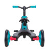 Globber Explorer Trike 4в1 - дитячий велосипед-трансформер з батькіською ручкою, біговел • Turquoise