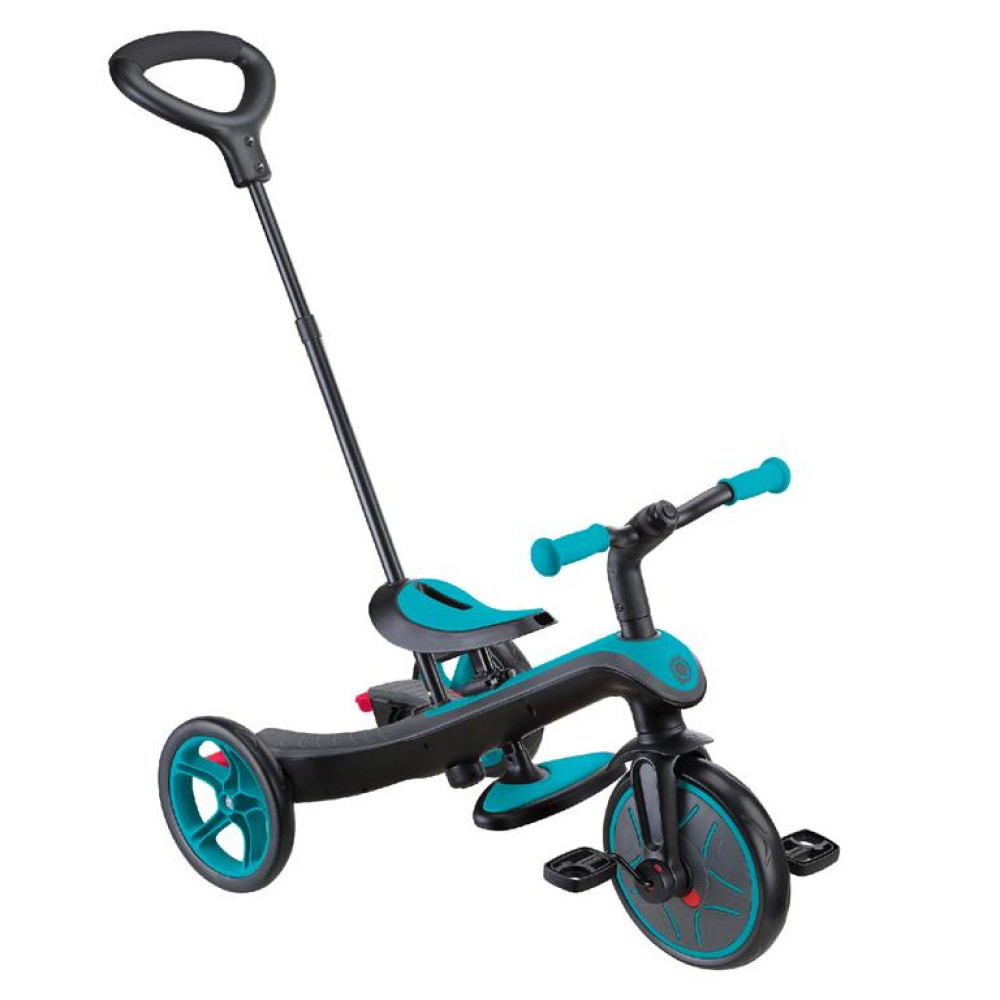 Globber Explorer Trike 4в1 - дитячий велосипед-трансформер з батькіською ручкою, біговел • Turquoise Globber Explorer Trike 4в1 - дитячий велосипед-трансформер з батькіською ручкою, біговел • Turquoise